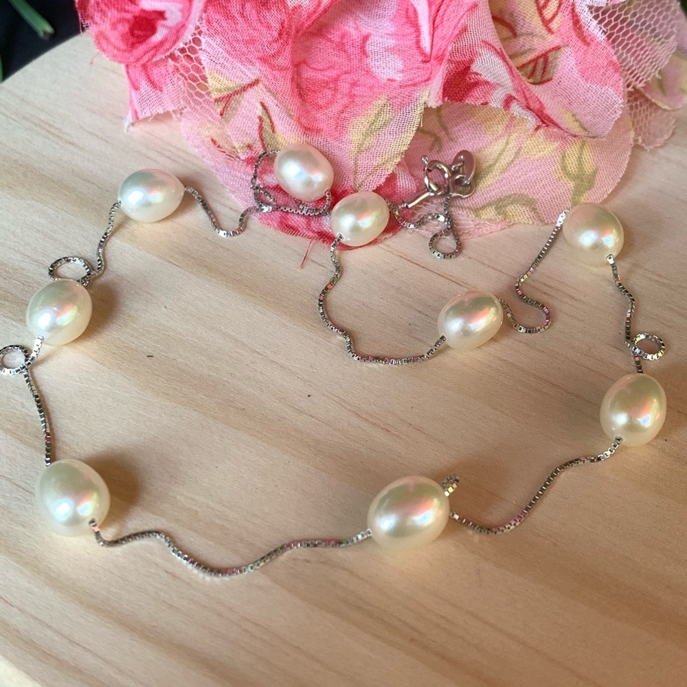 Natural Freshwater Pearl S925 Necklace - Picture 2 of 5